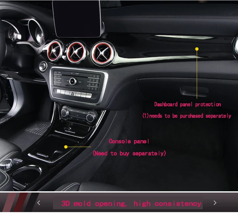 Для Mercedes-Benz GLA CLA200 220A класс A200L A180L Центральная панель управления наклейки Кондиционер Выход модификация