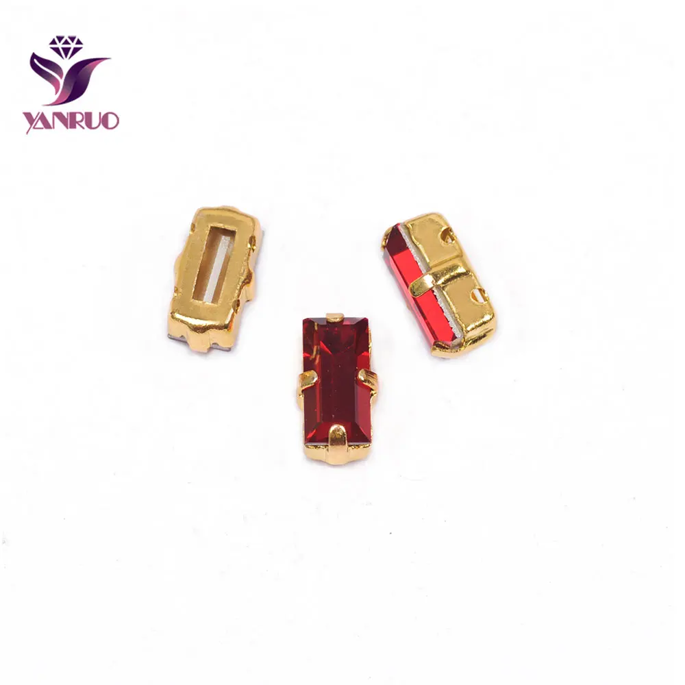 YANRUO, 4501, багет, кристаллы, ручная работа, сшитые камни, заостренный задник, стразы, рукоделие, стекло, шитье, украшения, бриллианты, рукоделие - Цвет: Light Siam