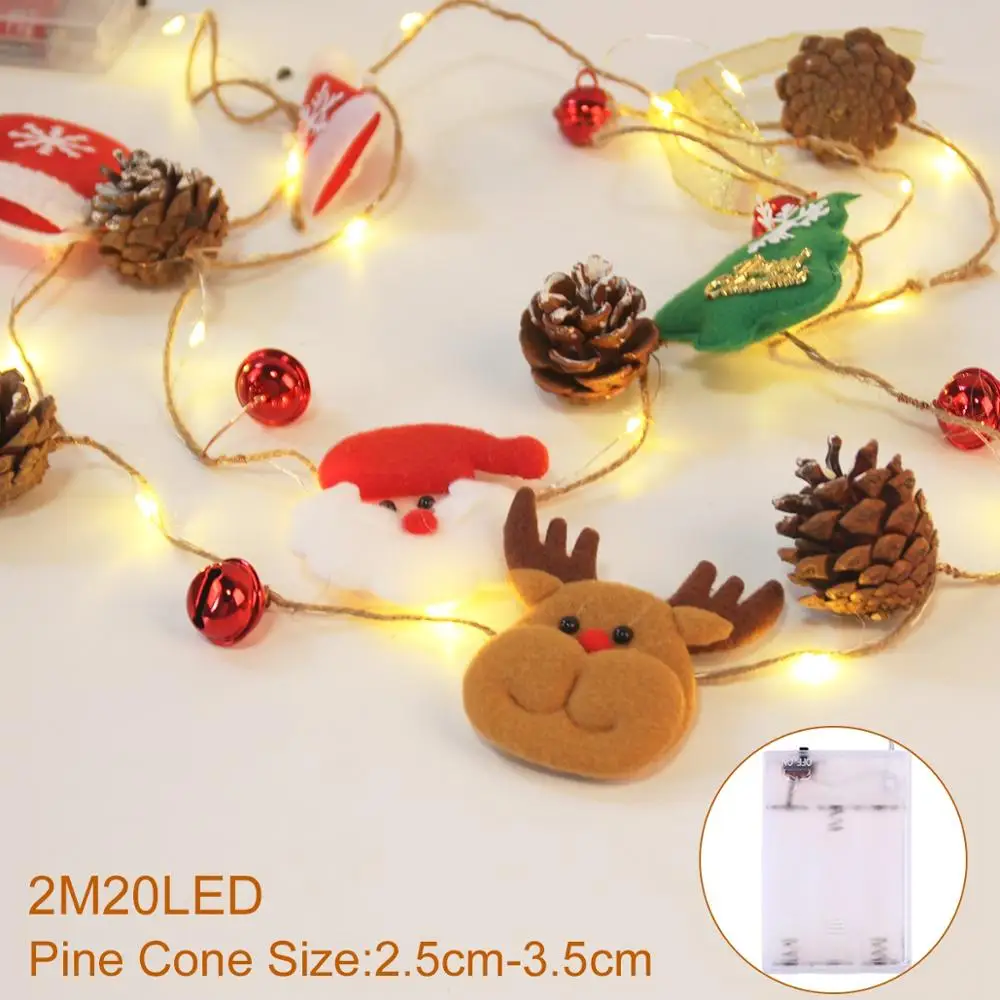 Christmas lights 20 шт Снежный олень светодиодные огни Новогодняя Рождественская вечеринка украшения Рождественская елка украшения Рождественские Элементы украшения Рождественская елка - Цвет: Christmas lights