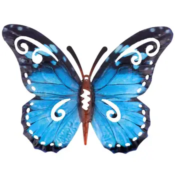 

Garden Decoration Outdoor Jardineria Garden Accessories Metal Butterfly Wall Decor Indoor Art Sculpture Hanging Decoration