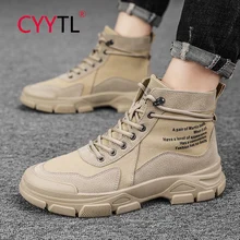 

CYYTL 2021 Winter Men's Outdoor Ankle Boots Combat Hiking Casual Shoes Breathable Non-slip Male Tooling Walking Botas Hombre