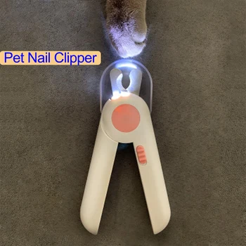 

Pet Nail Clipper with LED light Dog Cat Cutter Beauty Scissors TrimmePuppy Kitten Grooming Claw Cutting Machine Professional