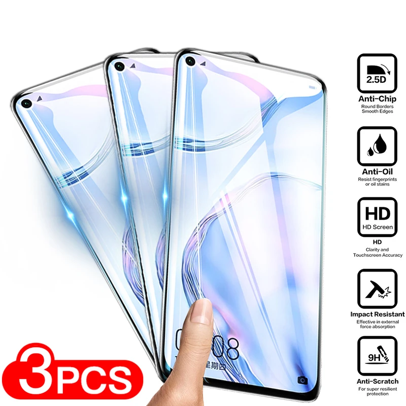 1-3 шт. защитное закаленное стекло для Huawei P40 Lite E P20 Pro P Smart Plus 2019 Z Y7p P30 | Мобильные