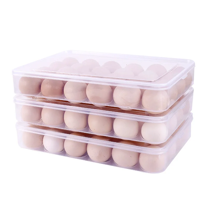 

Egg Box 24 ge zhuang Food Ingredients Storage Freshness Box Plastic Stackable Creative Egg Storage Box