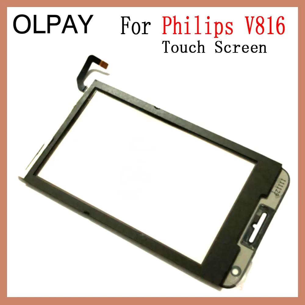 Передняя панель объектива для Philips V816 сенсорный экран дигитайзер стекло передней сенсорной панели черный цвет клейкая+ салфетки
