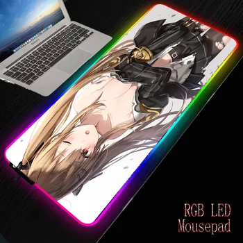 

MRGBEST Anime Sexy Girl RGB Large Gaming Mouse Pad Computer Mousepad Led Big Mouse Mat Keyboard Desk PC Mause Pad with Backlit