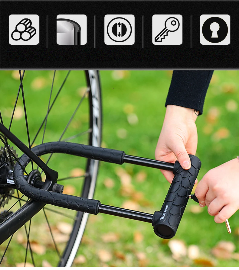 Serrure - barillet,serrure en U pour vélo de route et vtt, solide