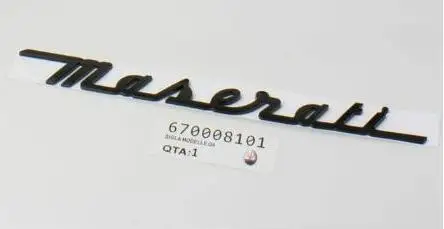 Матовый глянцевый черный Серебряный для Maserati багажник плашка с логотипом эмблема значки Ghibli OEM - Цвет: Gloss black
