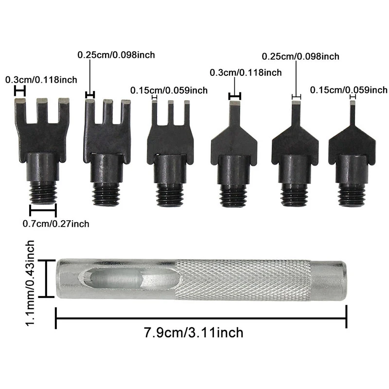 Leather Thonging Chisel Set Belt Hole Punching Crafting Tools