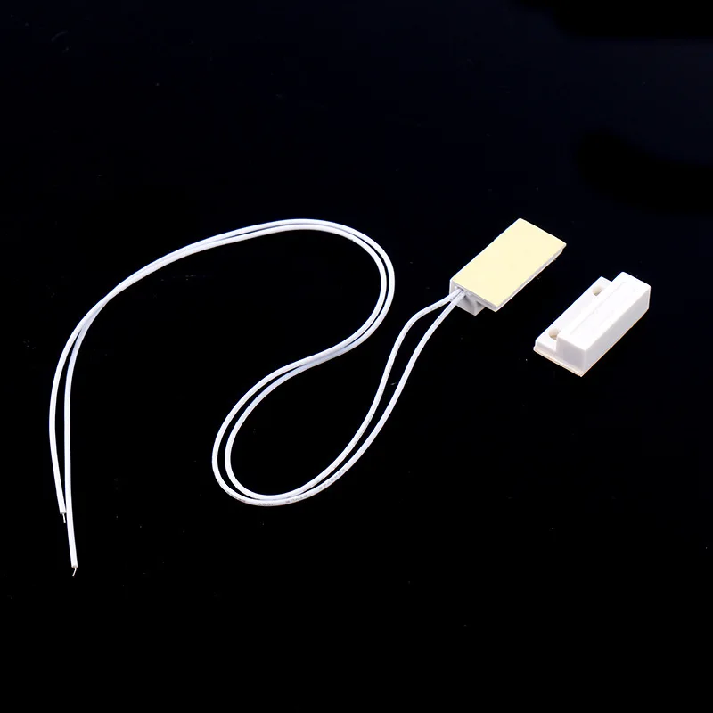 Sensor de puerta para ventana y puerta, montaje en superficie de MC-38, con cable blanco, interruptor de láminas magnético, 1 ud.