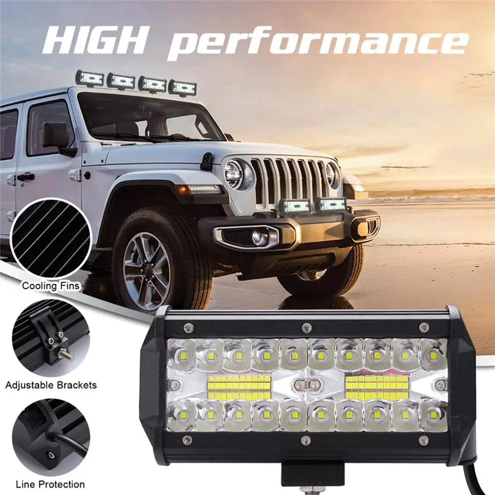 120w Led Bar Offroad Spot Flood Combo 4x4 Led Light Bar / work