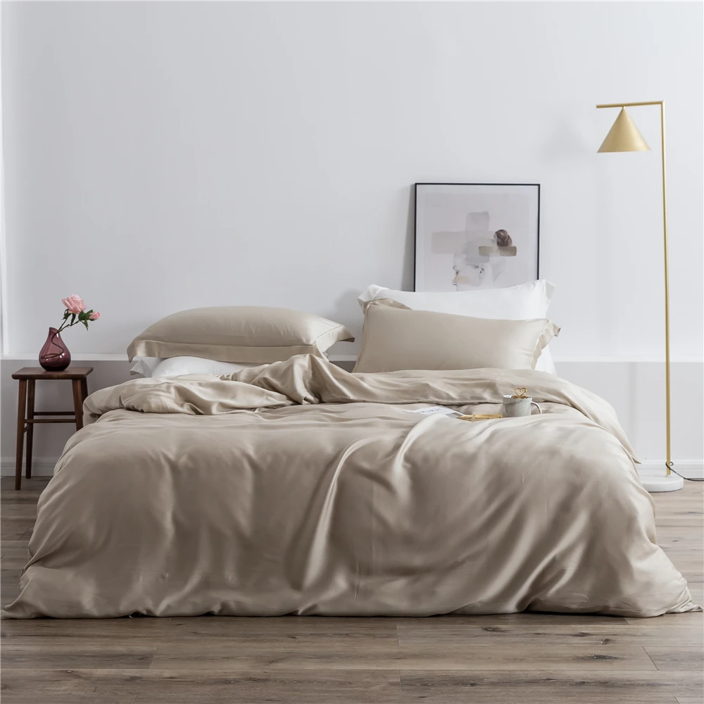 Liv-Esthete Green Luxury 100% Silk Bedding Set Beauty Sleep Quilt Cover Set Double Quuen King Bed Linen Pillowcase For Sleep 