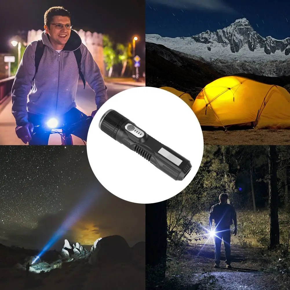 XANES T6+ COB 5 режимов масштабируемый USB Перезаряжаемый светодиодный фонарь для улицы 18650 фонарь со штативом походный фонарь