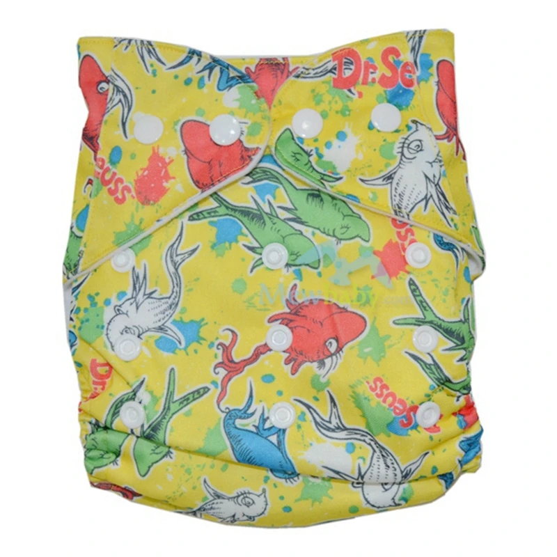 Reusable Baby Pocket Diaper One Size Fits All Size Adjustable Cloth Diaper with 1pc microfiber insert