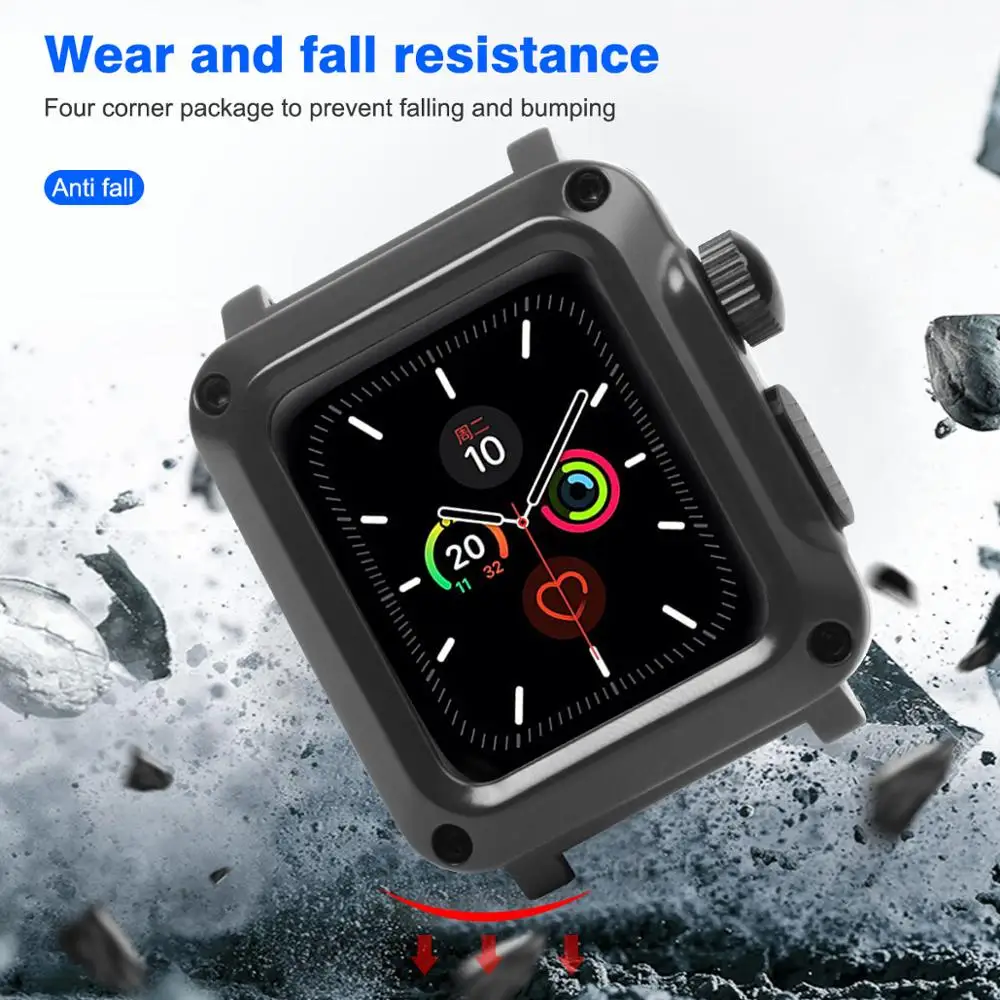 Металлический Универсальный защитный чехол для iwatch SE 6 5 4 40 мм 44 Мужской