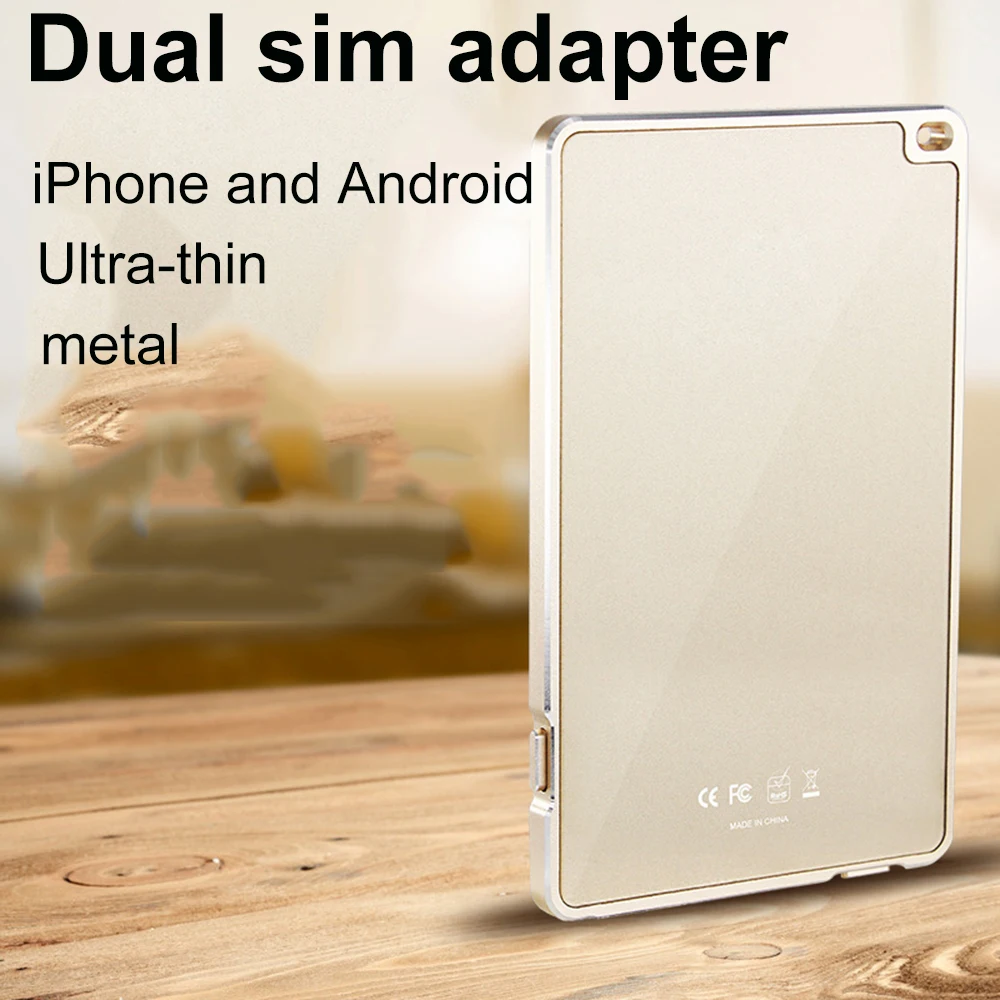 Ультратонкий металлический адаптер с поддержкой двух SIM карт Bluetooth Qutiger без