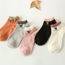 12025 женские хлопковые носки-лодочки с котом