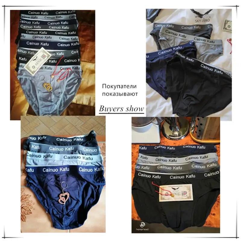 4pcs/Lot Men's Panties Briefs Underwear Underpants for Man Male Underpanties Brief Slip Sexy Bamboo Fiber Bikini Hombre 2021