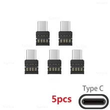 5 pièces OTG Micro USB Type c USB-C à adaptateur usb type-c convertisseur de câble de données pour Xiaomi Huawei Samsung souris clé USB(China)