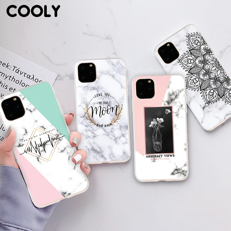 COOLY мраморный чехол для iphone 11 Pro Max XS X XR 6 S 7 8 Plus 5 5S SE задняя крышка на ТПУ