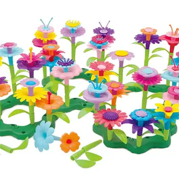 

Children's toys set in garden world