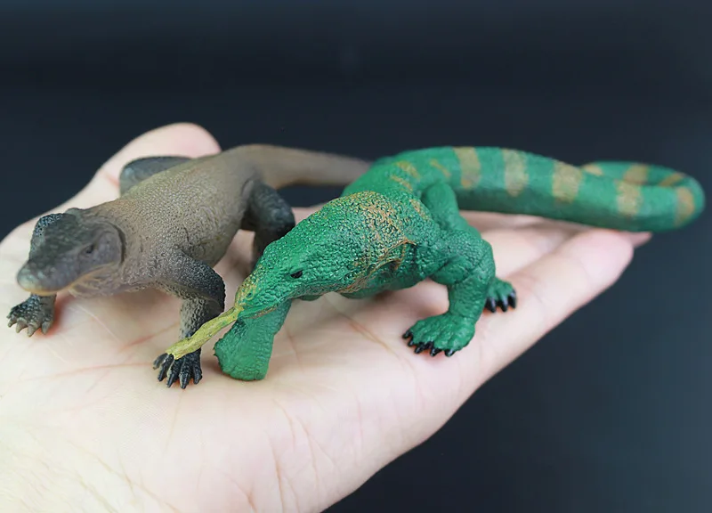 Приграничная модель ящерицы дикая природа Komodo Дракон модель Пластиковые Твердые статические детские игрушки украшения