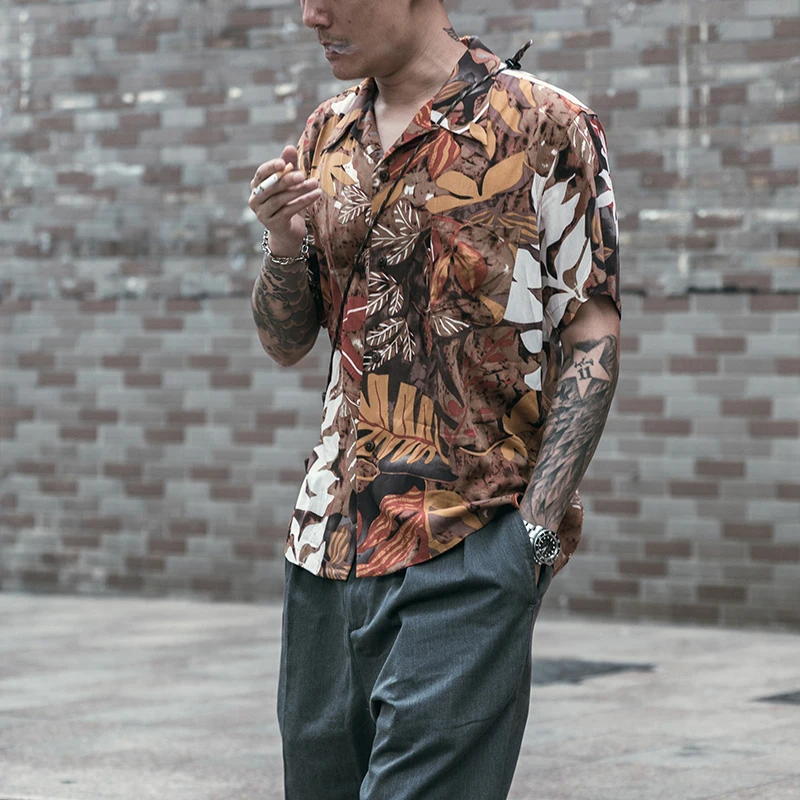 Print Rayon Camp Shirts Summer Holiday 
