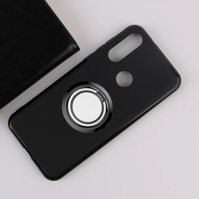 Для Oukitel C17 Pro, мягкие силиконовые чехлы из ТПУ с кольцом-держателем на чехол для телефона градусов для Oukitel C17 Pro 6,35 дюйма