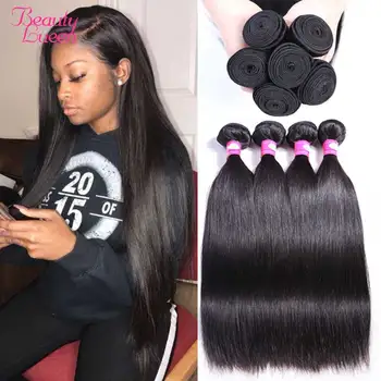 

Straight Hair Bundles Brazilian Hair Weave Bundles 100% Human Hair 3/4 Bundles Remy Beauty Lueen Human Hair Extensions