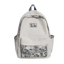 

Brand High Quality Backpacks Waterproof Nylon School Bag for Teenage Girls Fashion Printing Shoulder Bags New 2021 Packages
