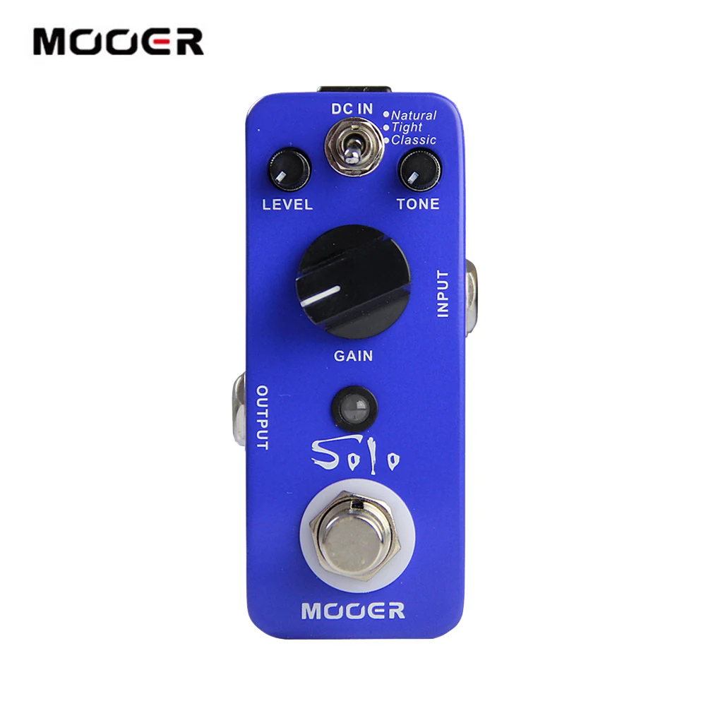 MOOER SOLO distorsion Guitar Effect Pedal High-gain 3 режима(натуральный/плотный/классический) True Bypass полный металлический корпус для гитары педаль