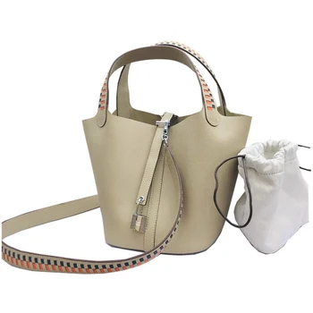 

2020 Bucket Bag Epsom Leather Bags Luxury Women Tote Crossbody Big Shopping Black Women's Handbags Female Bag purse