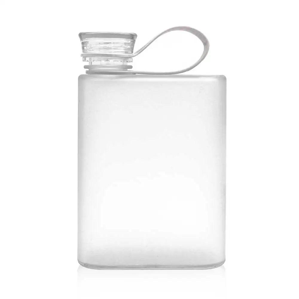 А6 А5 бумажная бутылка для воды без бисфенола пластиковая плоская фляга для воды дорожная плоская бутылка портативная Спортивная подставка для ноутбука бутылки для напитков фляга - Цвет: Белый