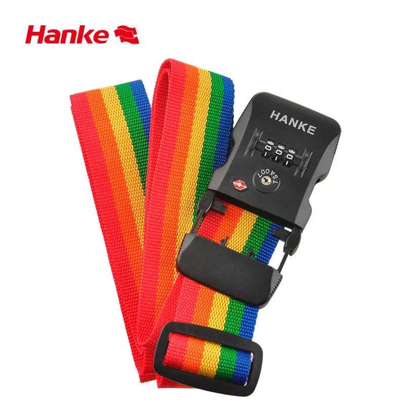 Rainbow Hanke багажный ремень аксессуар для путешествий чемодан ремень с замком TSA Регулируемая длина для 32 дюймов и ниже цвета радуги H6118 - Цвет: Rainbow