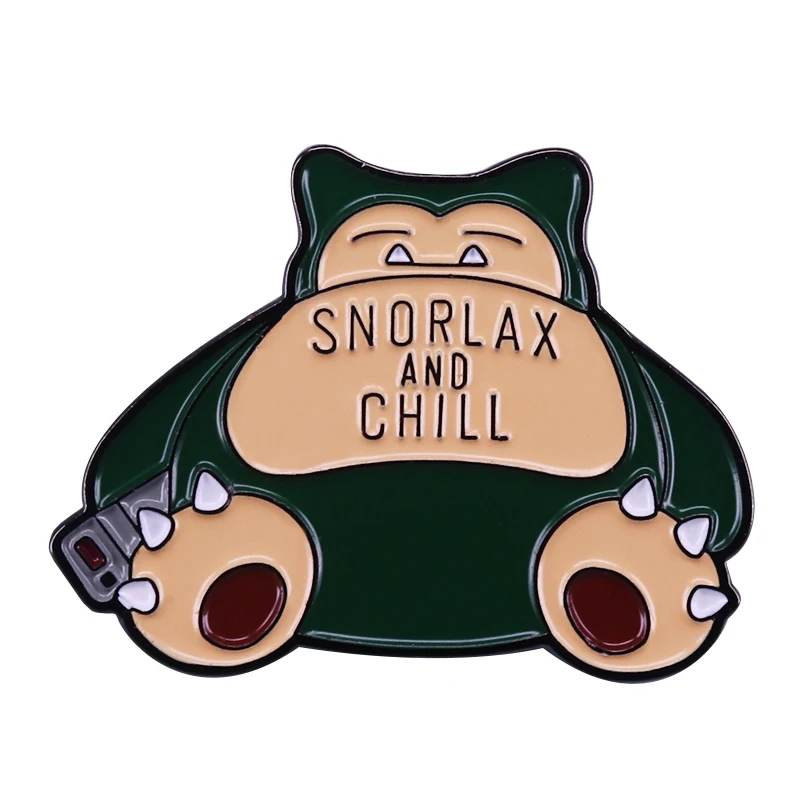 Спящий Покемон Snorlax Эмаль Булавка значок брошь