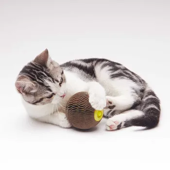 

Pet Scratching Teasing Paper Ball Pet Catnip Refillable Scratch Chew Catch Ball Toy