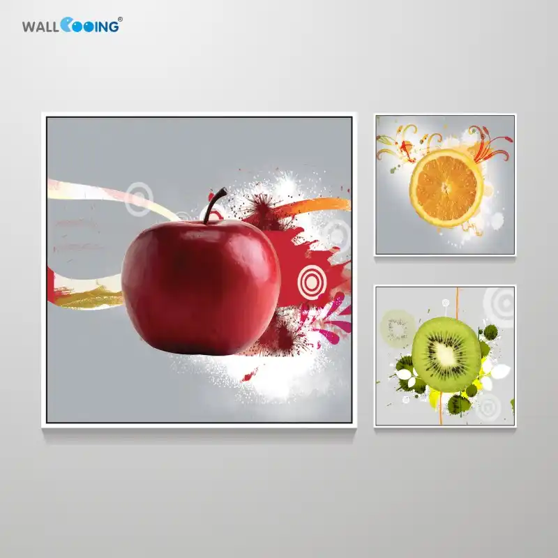 Canvas Painting 3 Panel Restaurant Fruits Orange Grape Green Apple Wall Art Modern Modular Pictures On For Kitchen Decor Poster Modular Pictures Canvas Painting3 Panel Aliexpress