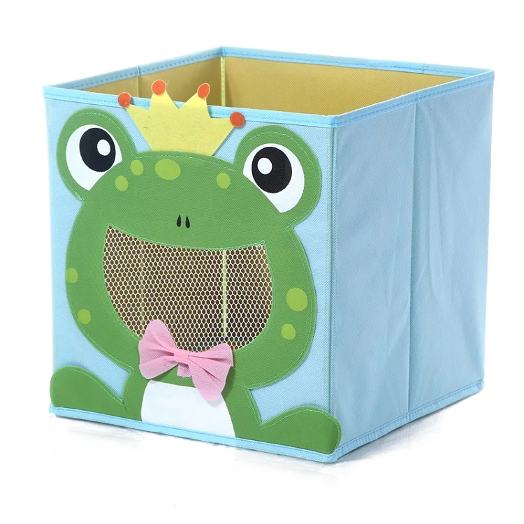 1 New cartoon Non-woven fabric Folding Embroider Large Storage Box for kid Toys Storage organizer clothes Cosmetics storage bins - Цвет: 1
