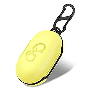 yellow Силиконовый чехол для Galaxy Buds защита всего тела с карабином мягкий кожаный чехол - Цвет: yellow