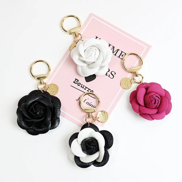 Creative Leather Flower Purse Keychain Exquisite Bag Key Chain Accessories Key  Chain Jewelry Gift For Wife Women Girlfriend Trendy Leather Pocket For Car  Keys - Temu