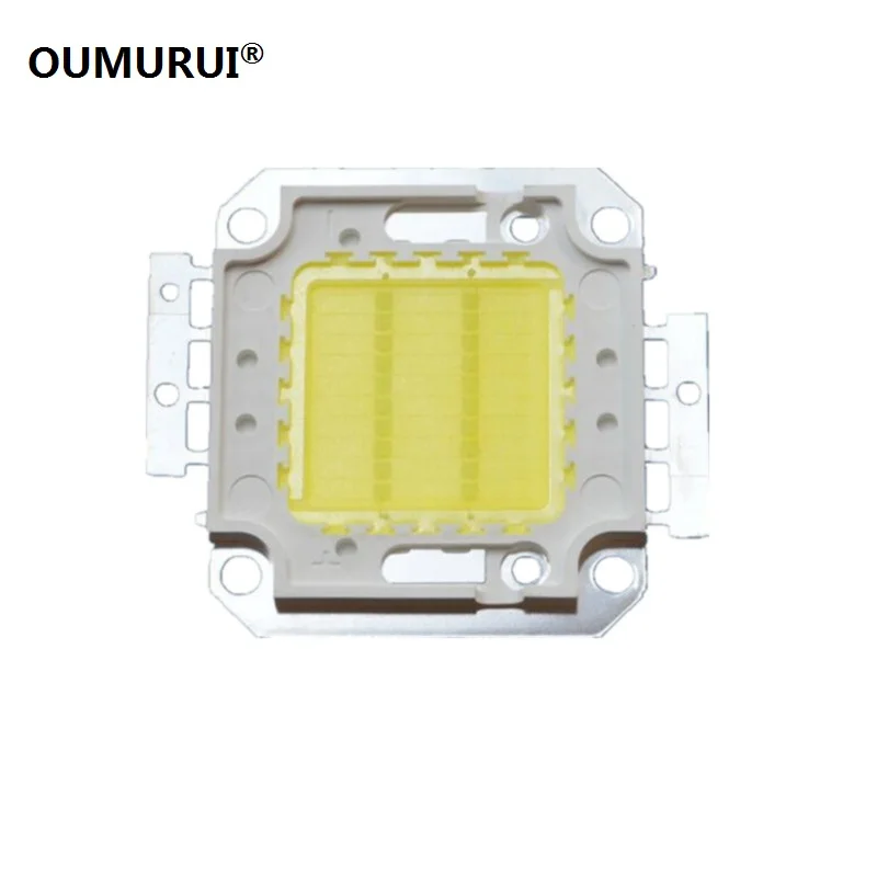 5 шт. 20 Вт 30 50 100 LED cob чип белый 6000k/Теплый 3000k высокая мощность лампа прожектор лм/Вт