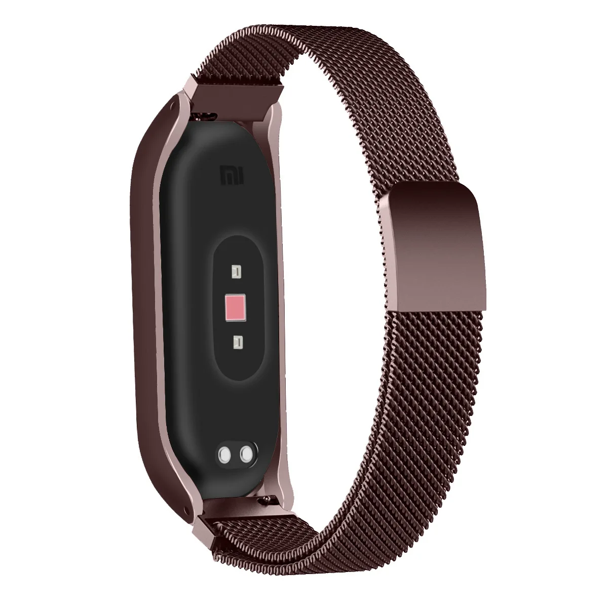 Coffee Приличный металлический ремешок из нержавеющей стали для Xiaomi mi band 4 correa mi band 3 4, Смарт-часы, браслет на запястье для Xiaomi mi band 3 pulseira - Цвет: Coffee