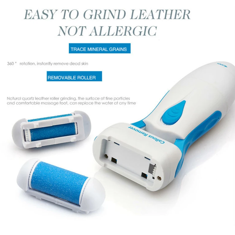 Водостойкая электрическая пилка для ног батарея ремонта мозолей машина удаления