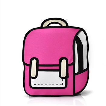 

3D comics backpack,unisex school bag for students