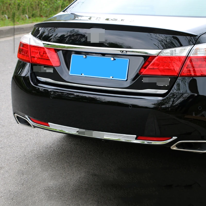 Для Honda Accord- ABS хром Автомобильный задний бампер для губ декоративная крышка багажника задняя дверь Накладка для автомобиля-Стайлинг