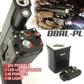 

Tactical CNC Aluminum DBAL-PL Weapon Light IR Red Laser Pointer LED Gun Flashlight Airsoft Arma Pistol Rifle Hunting Light