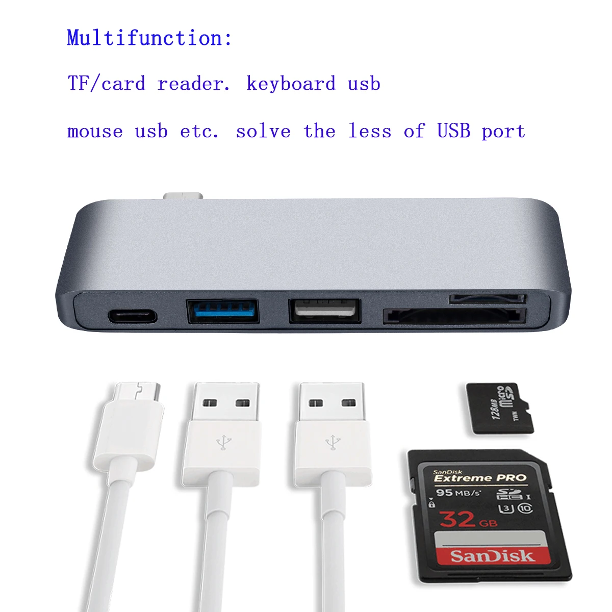 Usb c концентратор usb разветвитель usb3.0 Тип c usb разветвитель расширитель для samsung S9/S8 huawei P20 macbook