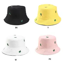 Модная унисекс вышитая кактус складная шляпа-ведро Повседневная Уличная Солнцезащитная хлопковая рыболовная охотничья Двусторонняя Кепка для бассейна