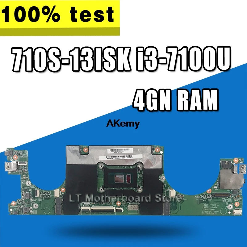 Материнская плата для ноутбука lenovo Ideapad AIR13 710S-13ISK оригинальная материнская плата 4Гб-RAM I3-7100U
