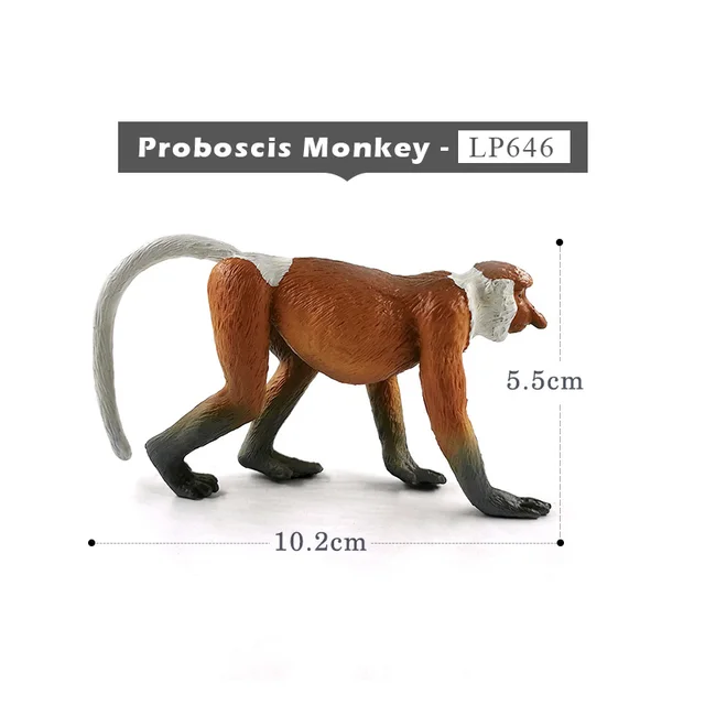 Koala Wolf Deer Leopard Alpaca Antelope Monkey animal model figurines home decor miniature fairy garden decoration accessories Proboscis Monkey